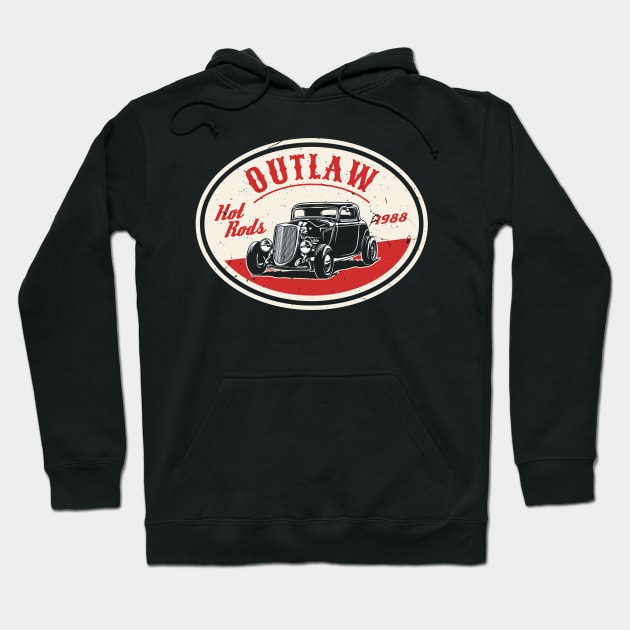 Outlaw Hot Rods 1988 Hoodie by funkymonkeytees